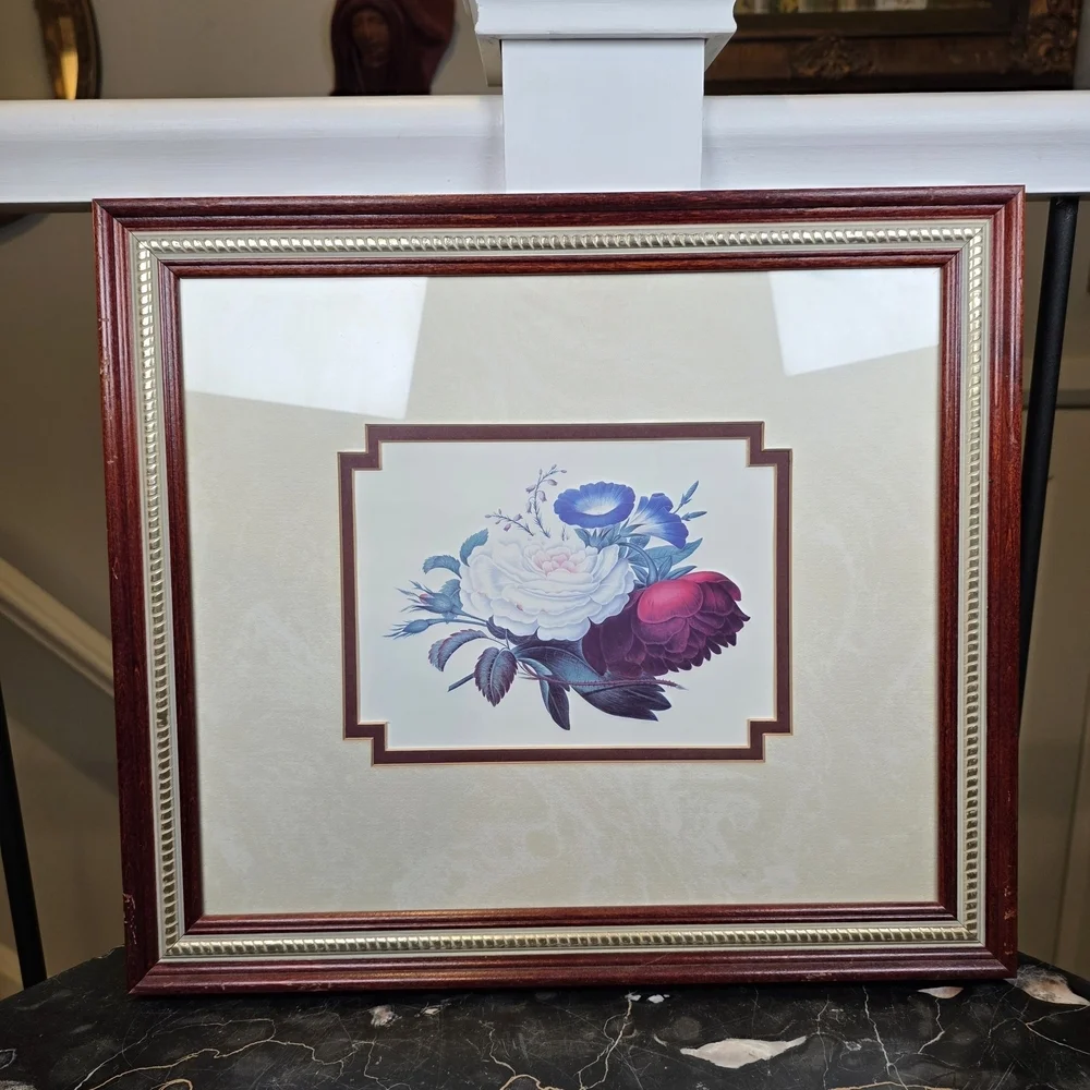 Vintage Framed Floral Botanical Print Wall Art - Picture 2 of 11